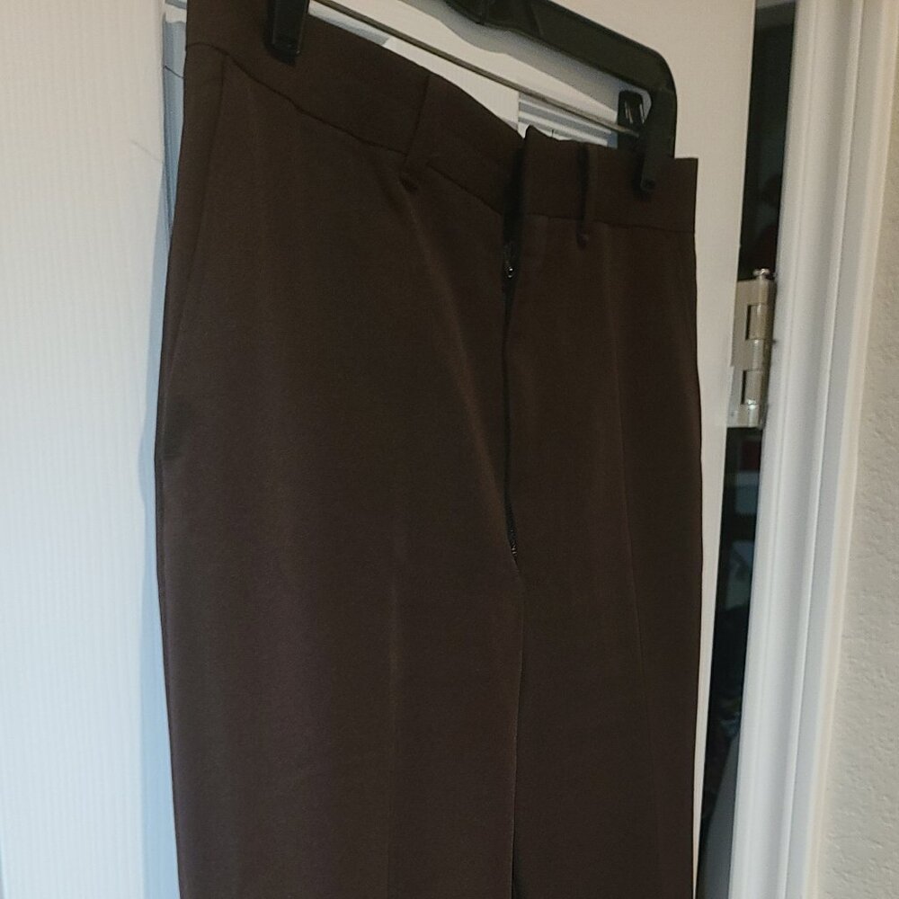 Classic High-Waist Brown Dress Pants